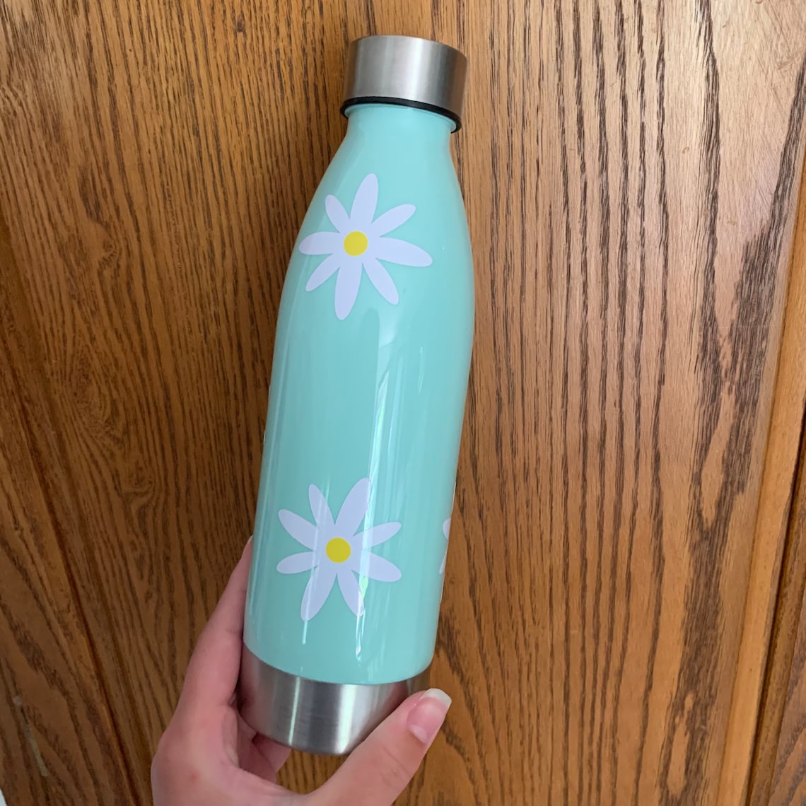 Mint Daisy Water Bottle Etsy