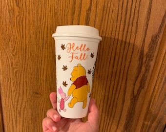 Winnie The Pooh And Piglet Fall Hot Cup