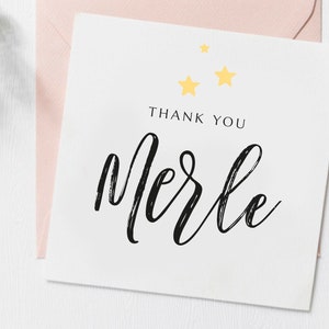 Personalisierte Dankeskarte schönen Dank Karte mit Name Postkarte Dankeschön Abschied Kollegin Ruhestand Rente