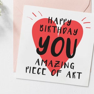 Karte HAPPY BIRTHDAY Geburtstagskarte.mit Spruch Karte zum Sammeln Karte mit Herz