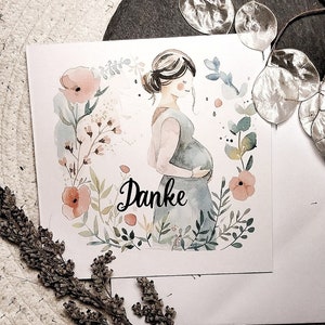 Postkarte Hebamme personalisierte Karte Hebamme Geschenk  Dankeskarte  Dankeschön  Geburt Schwangerschaft Danke Hebamme Beste Hebamme