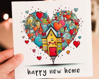 Personalized card for new house move-in congratulations card happy new home card move together thank you card