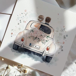 JUST MARRIED Personalisierbare Postkarte Liebe Valentinstag Hochzeit Geburtstag Hochzeitstag Jahrestag Karte mit Spruch neue Abenteuer