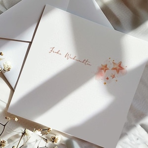Karte Frohe Weihnachten minimalistische Karte personalisierbar