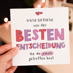 Lustige, personalisiertere Geburtstagskarte für Männer – Sprüche & Herz für Ehemann und Freunde zum Geburtstag