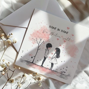 Mano a mano Para parejas que conquistan la vida juntas y dominan aventuras juntas tarjeta más personalizada para amantes tarjeta coleccionable