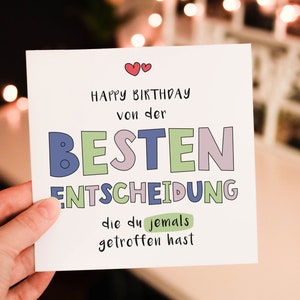 Lustige Geburtstagskarte für Freund, Freundin, Mann, Frau Alles Gute zum Geburtstag Karte für Ehemann Bestseller  Postkarte Klappkarte