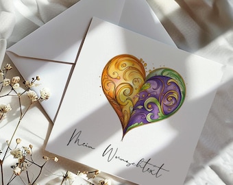 Card with desired text