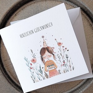 FÉLICITATIONS carte anniversaire femme carte d'anniversaire argent cadeau carte postale carte d'anniversaire personnalisée Pippi Brindacier flair