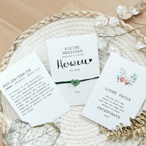 Patentante fragen GESCHENKBUNDLE LOVE Kleine Menschen brauchen so große Herzen wie Deins Taufe Geschenk personalisiert Taufpate Karte Spruch