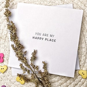 Karte Hochzeit Karte You are my Happy Place Jahrestag Hochzeitseinladung Karten Geburtstagskarte  Karte mit Spruch für Verliebte