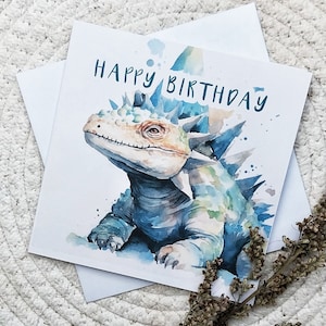 Kinder Geburtstagskarte Dinosaurier Karte zum Geburtstag Dino Geburtstag Jungs lustige Karte Happy Birthday Karte mit Spruch