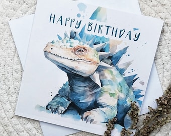 Children's birthday card dinosaur card for birthday dino birthday boys funny card Happy Birthday card with saying