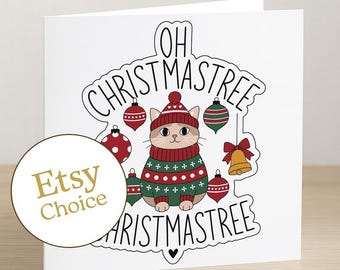 Christmas card / CHRISTMAS CAT NO. 33 / Funny Christmas postcard with cat, witty saying, postcard, Cat Mums Cats Dads