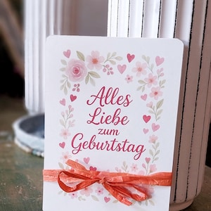 Geburtstagskarten Set, 8 Aquarell Grußkarten mit Kuchen-, Muffins-, Konfetti, Tiere-Motiven, für Geburtstage, Feiern, Einladung & mehr