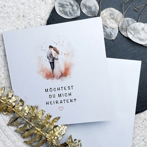 Möchtest DU mich HEIRATEN Herzen Verlobung Liebe Karte Hochzeitsantrag Karte mit Spruch personalisierter Heiratsantrag Namen Datum