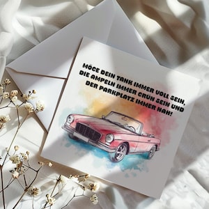 Cars Card Carta personalizzabile per auto nuove come Mercedes, VW, Toyota, Audi, Porsche, Bentley, Rolls-Royce, Bugatti, Pagani, Maybach