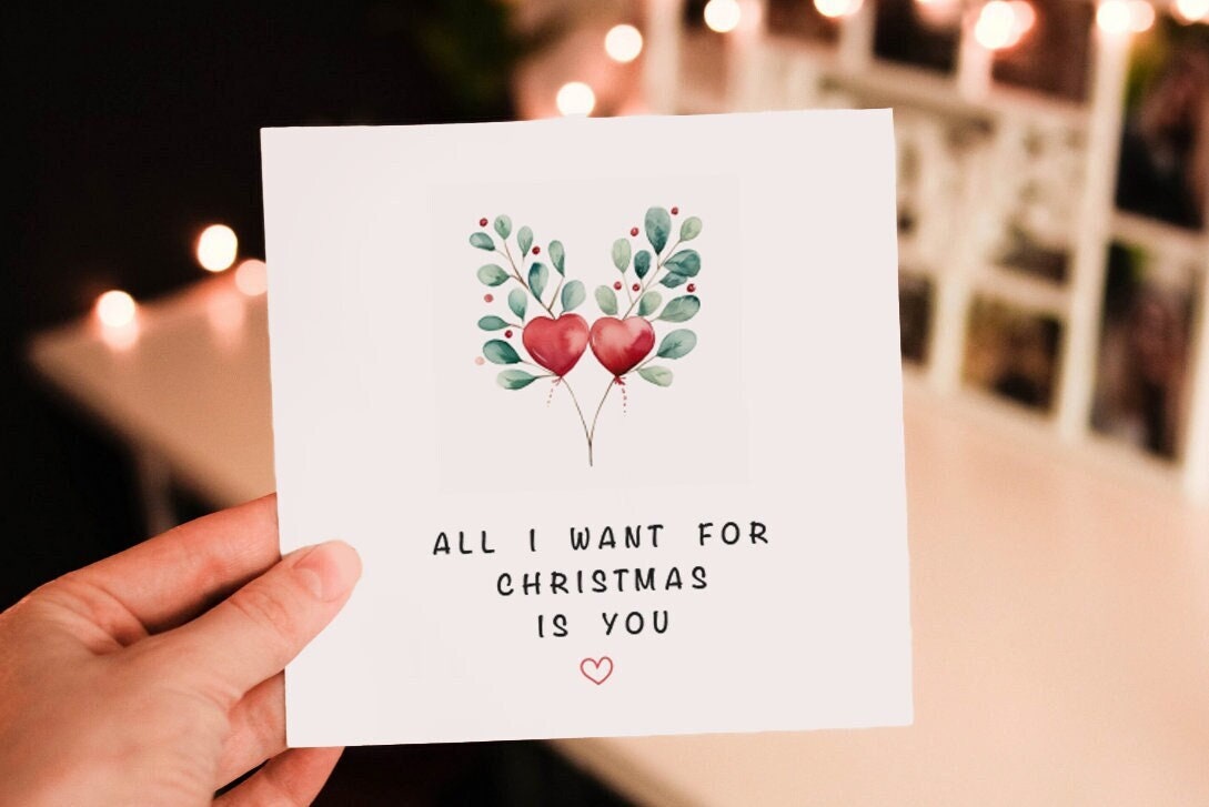 Biglietto Di Natale Romantico Per Coppie, Formato 22,9x15,2 Cm, Con Inserto Colorato E Verso Sentimentale, AE3 - 3