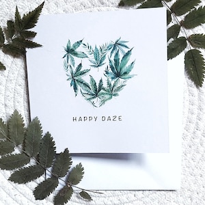 Cannabis Geburtstagskarte – Lustige Karte mit Weed Spruch & Hanf Blatt, Stoner Geschenk für Freunde, Marihuana Fans, Marie Johanna Liebhaber