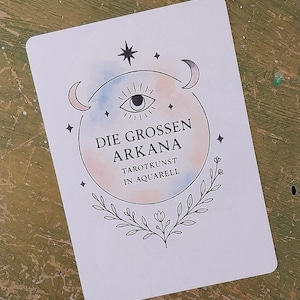Set di tarocchi Arkona Arcani Maggiori, potenti carte dei tarocchi per la divinazione, la guida spirituale e l'intuizione, carte dei tarocchi acquerellate per la lettura delle carte.