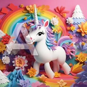 Unicorns Pictures Toddlers Set of 4 Children&#39;s Rainbow Unicorn Poster Nursery Pictures Wall Decor Gift Poster Children&#39;s Room