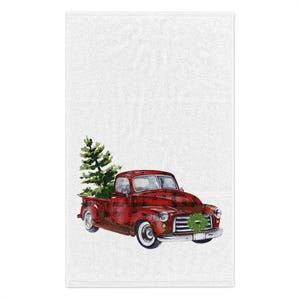 Red Truck hand Towel, 11x18