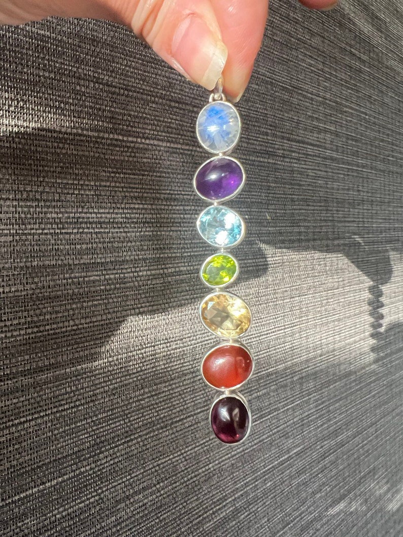 Collier chakra, bijoux pour femme, cadeau de Noël pour maman, argent 925, bijoux de guérison, colliers pour femme, cadeau pour femme image 5