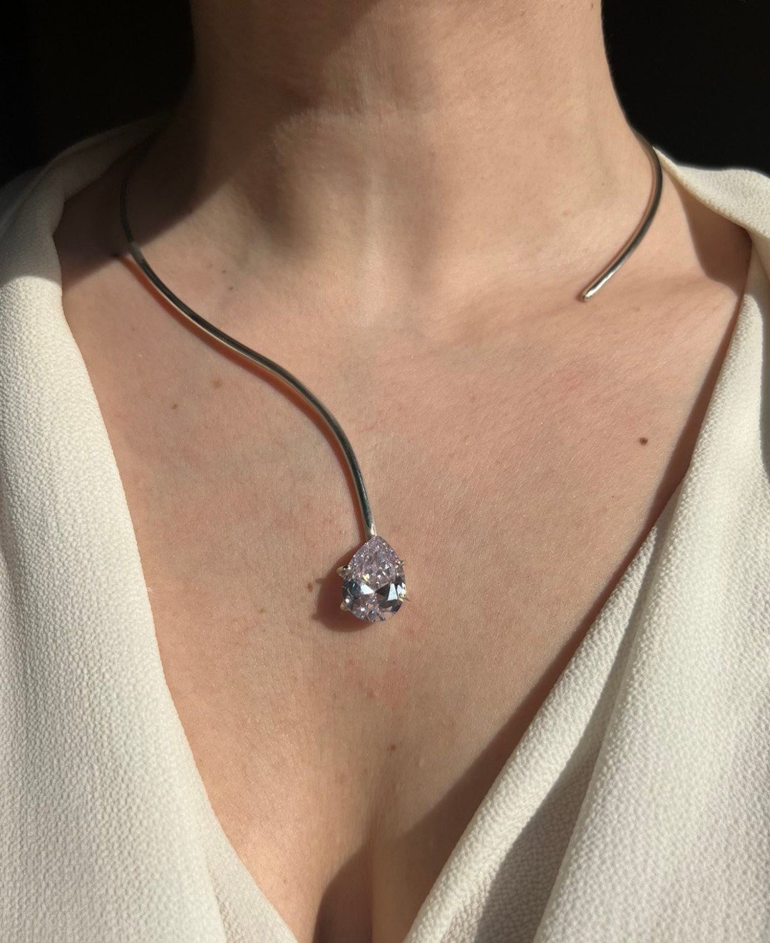 Choker Necklace Open Collar Necklace Statement Necklace Etsy