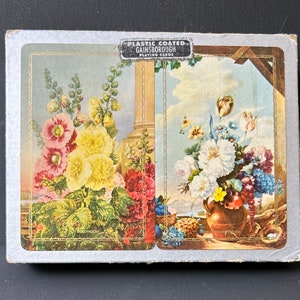 Karty do gry Kwiaty Vintage Gainsborough USA