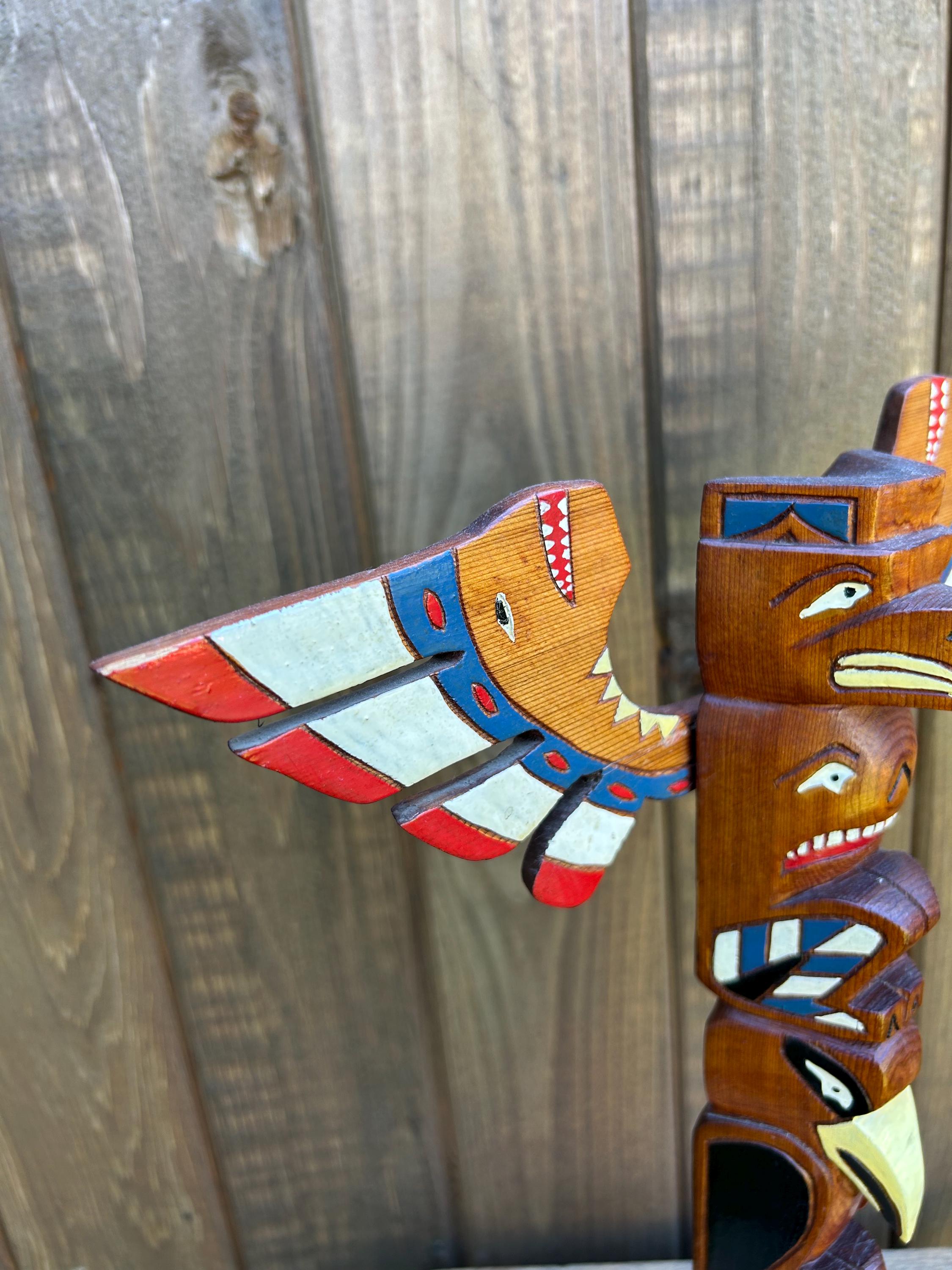 Vintage Totem Pole Cedar 19