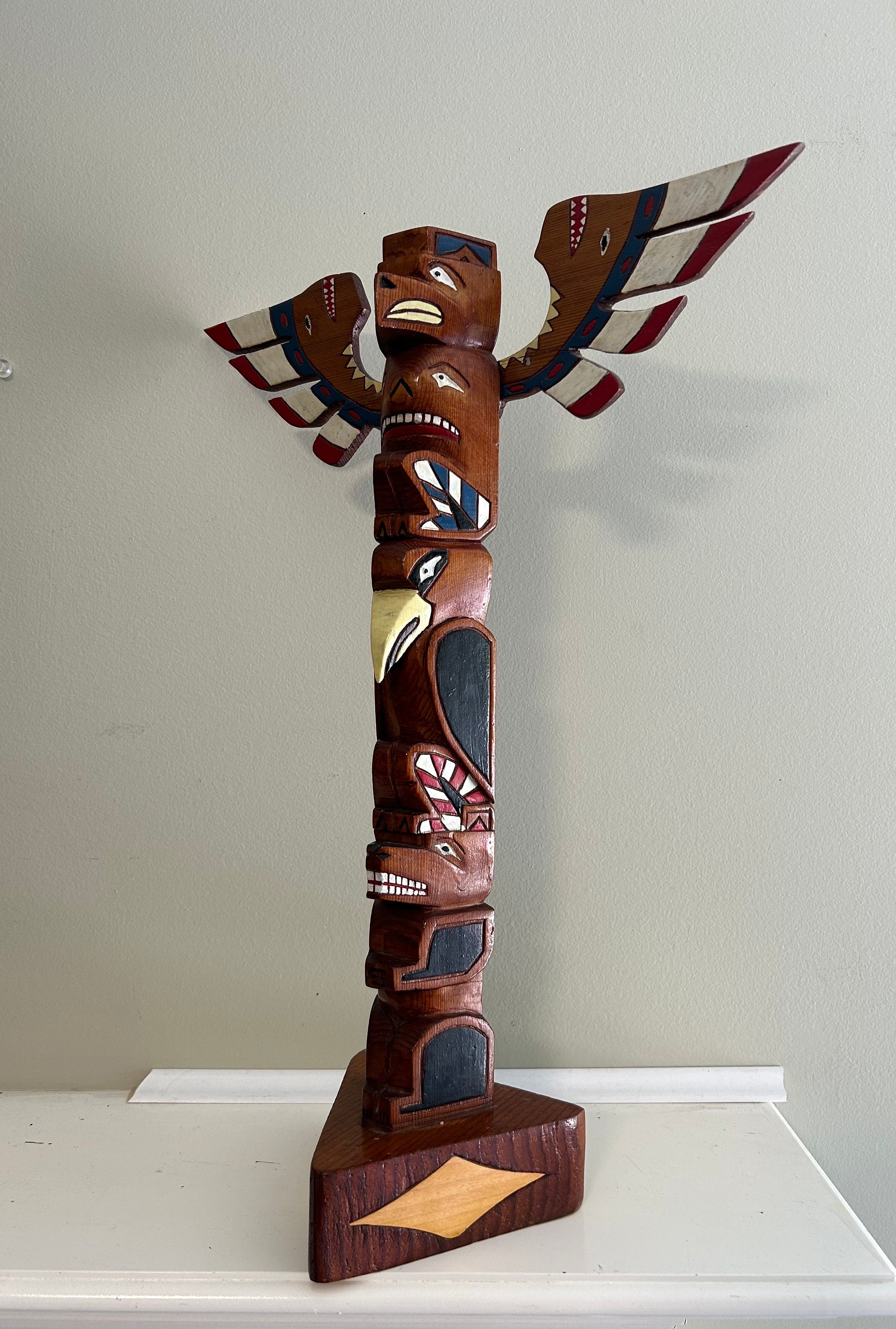 Wood totem pole - Etsy 日本