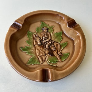 Vintage Ashtray RCMP Officer and Horse