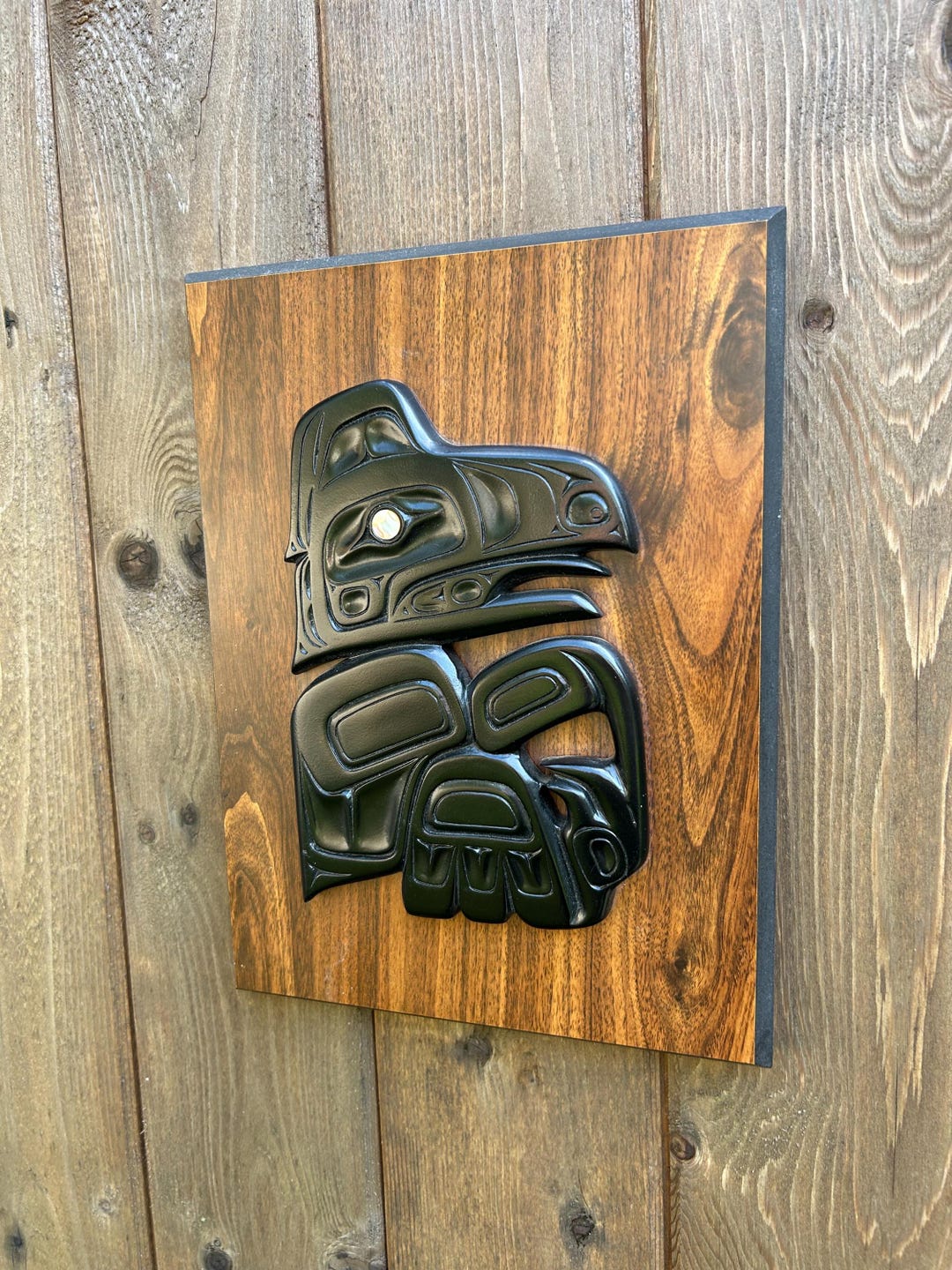 First Nations Wall Plaque Raven Eagle Pearlite - Etsy