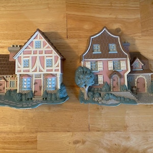 Paar Vintage Burwood Produkte Pastell Land englische viktorianische Cottage