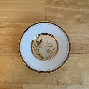 Art of Chokin Gold Edged Bird Plate