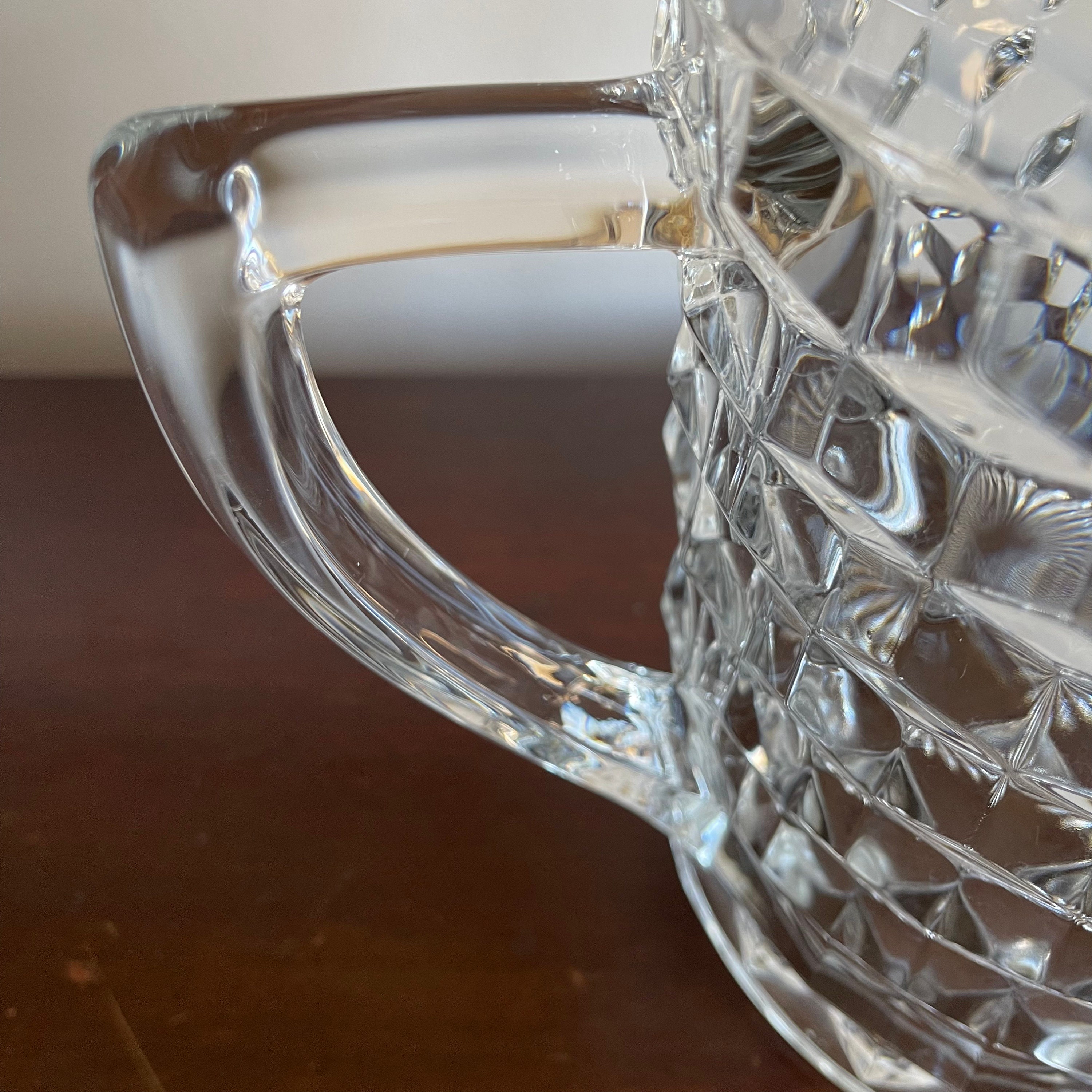 Vintage Fostoria Cube Glass Pitcher - Etsy
