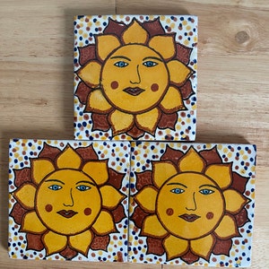 Mexican Talavera Sun Face Tiles/3