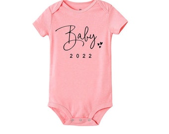 Baby Announcement / 2022 baby/ baby coming soon/ personalised bodysuit/ baby surprise/ baby news/ baby loading/ born in 2022