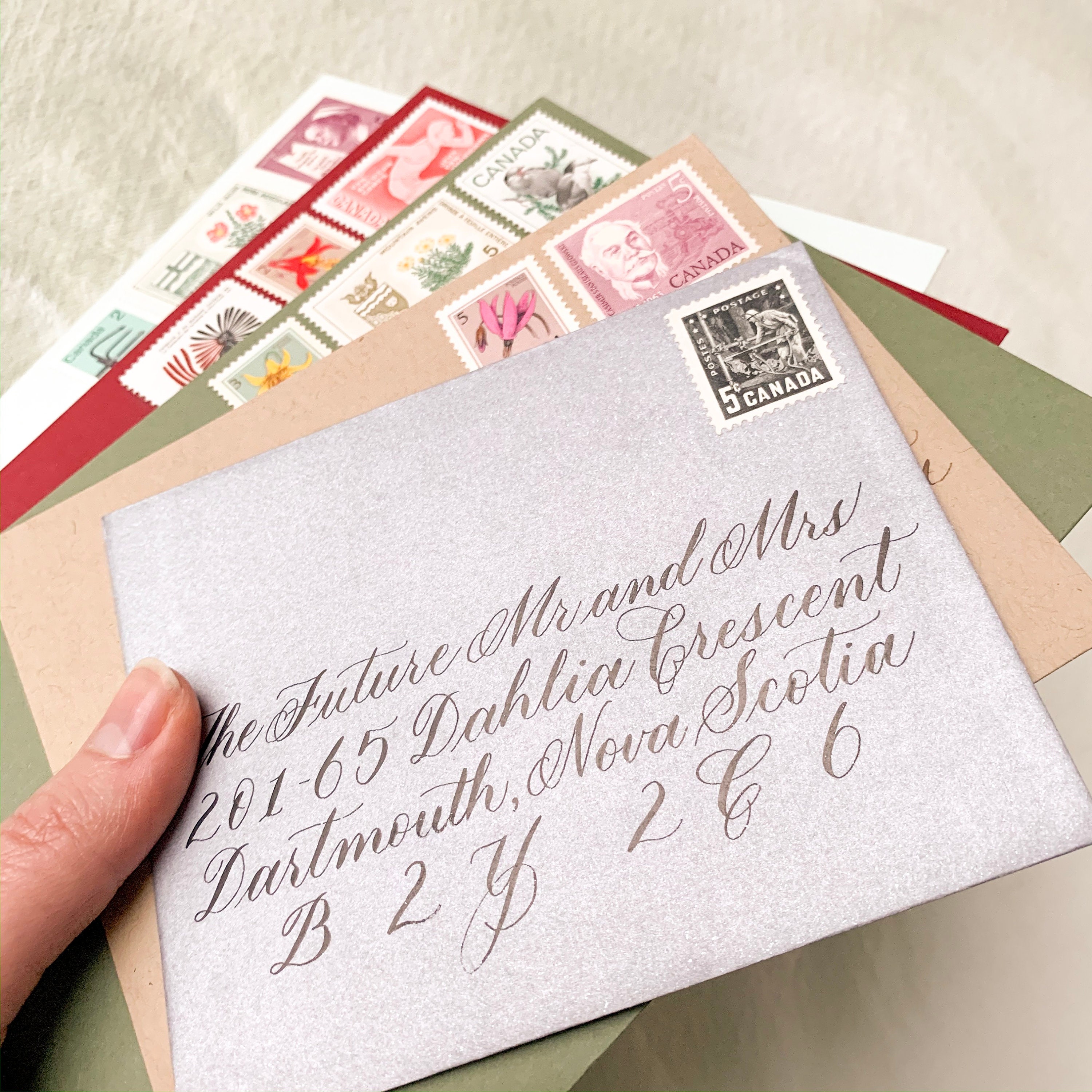 Utilizing Vintage Stamps on your Calligraphy Addressed Envelopes