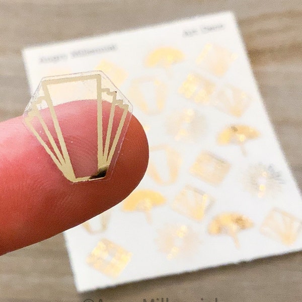 Art Deco Beux Arts Sticker Sheet | Gold Accent Stickers