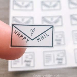 Small Happy Mail Planner Sticker Sheet