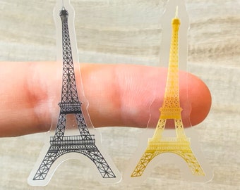 Small Eiffel Tower Vinyl Sticker | Computer Decal | Paris France Sticker | Line Drawing