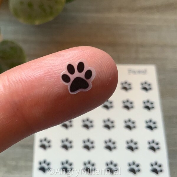 Small Paw Print Cards Etsy
