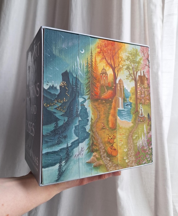 ACOTAR Series Hand-Painted Book Edges: Fantasy Book Decor by Claire Williams Art