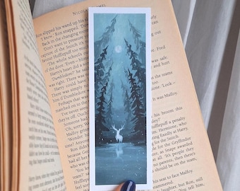 Marque-page Spirit Animal Forest - Impression d&#39;une peinture acrylique originale par Claire Williams, cadeau unique pour les lecteurs et les amoureux de la nature