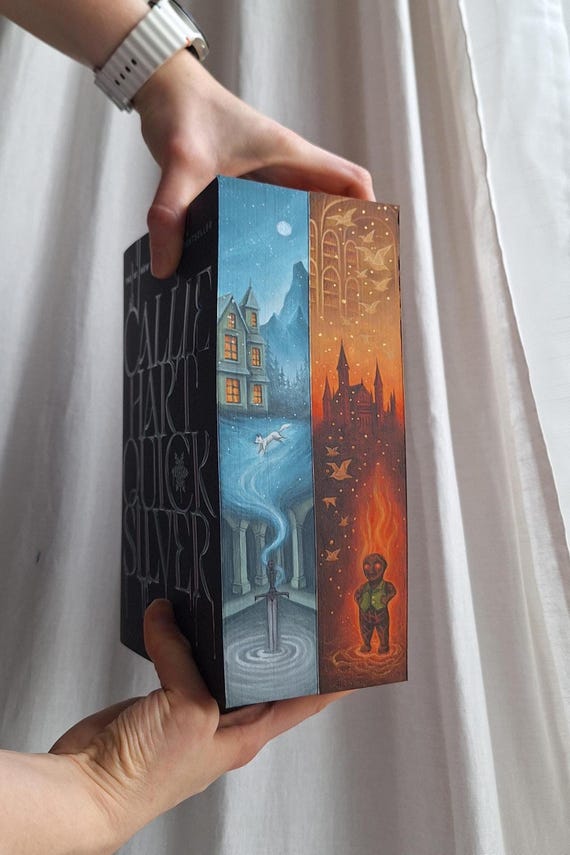 Quicksilver & Brimstone Hand-Painted Book Edges - Fae and Alchemy Fantasy Series Written by Callie Hart