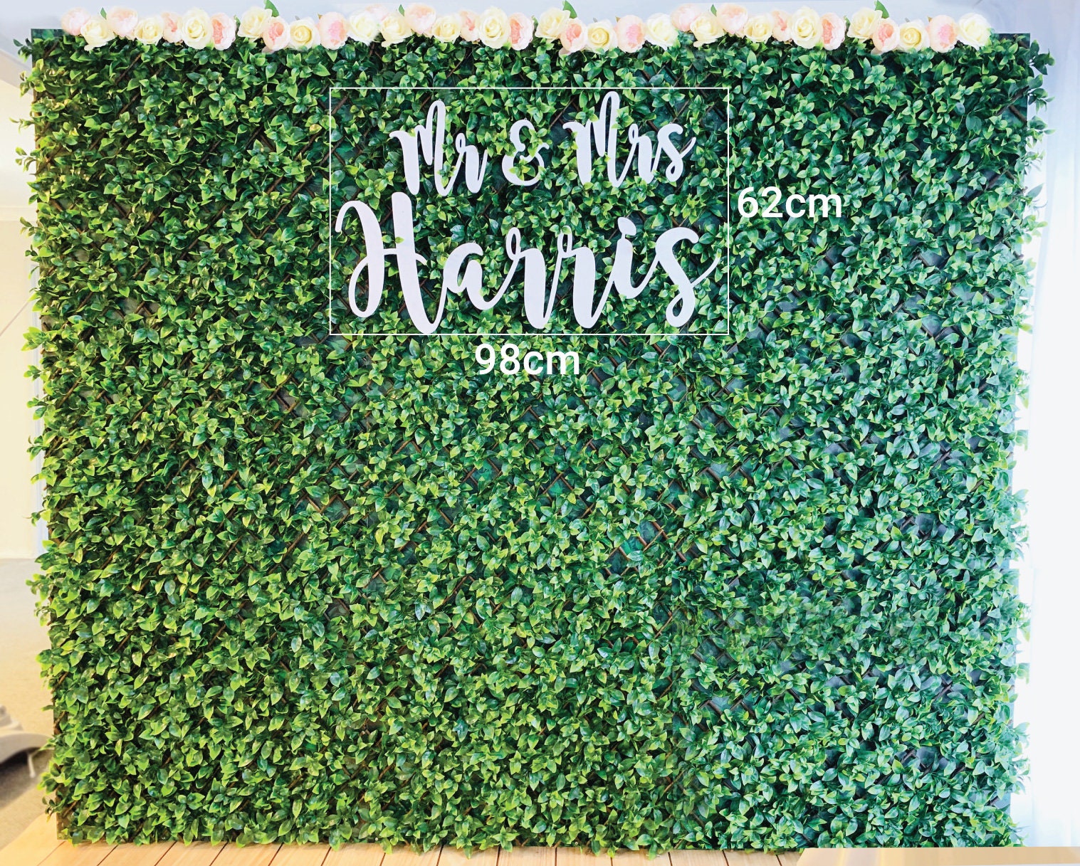 Wedding Backdrop Sign, Boxwood Backdrop Sign , Wedding Signage Mr&mrs