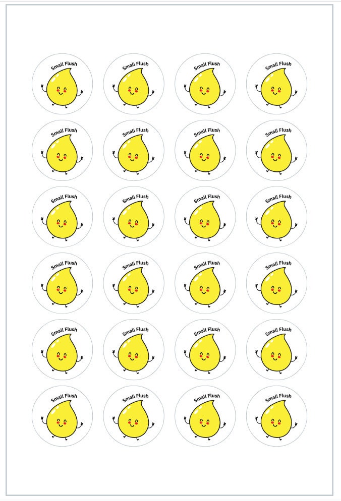 Printable Poo &amp; Pee Toilet Stickers - Avery Labels #2309 - Etsy Canada