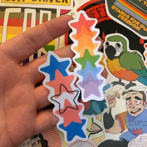 Queer Stars Sticker | LGBTQ+ Pride | Rainbow