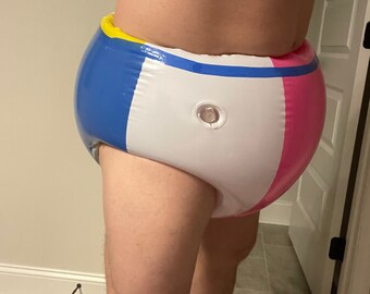 10-14 week waiting period - 24" Inflatable PVC Plastic Beach Ball Underwear / Shorts (made to order)